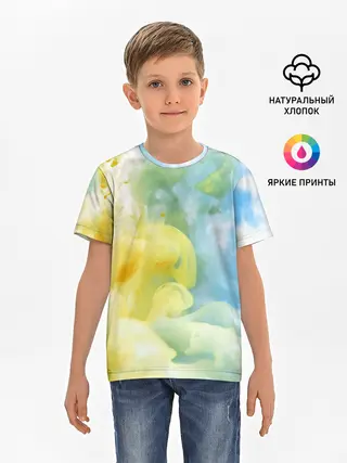 Детская базовая футболка / Coloful Smoke
