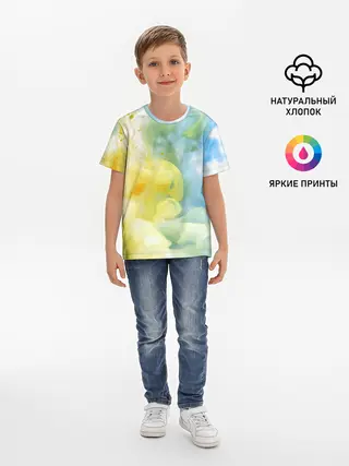 Детская базовая футболка / Coloful Smoke