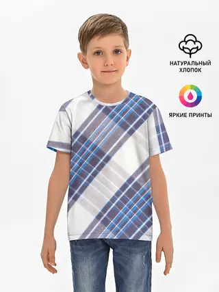 Детская базовая футболка / Шотландка | Scottish | Tartan