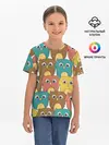 Детская базовая футболка / Разноцветные совы