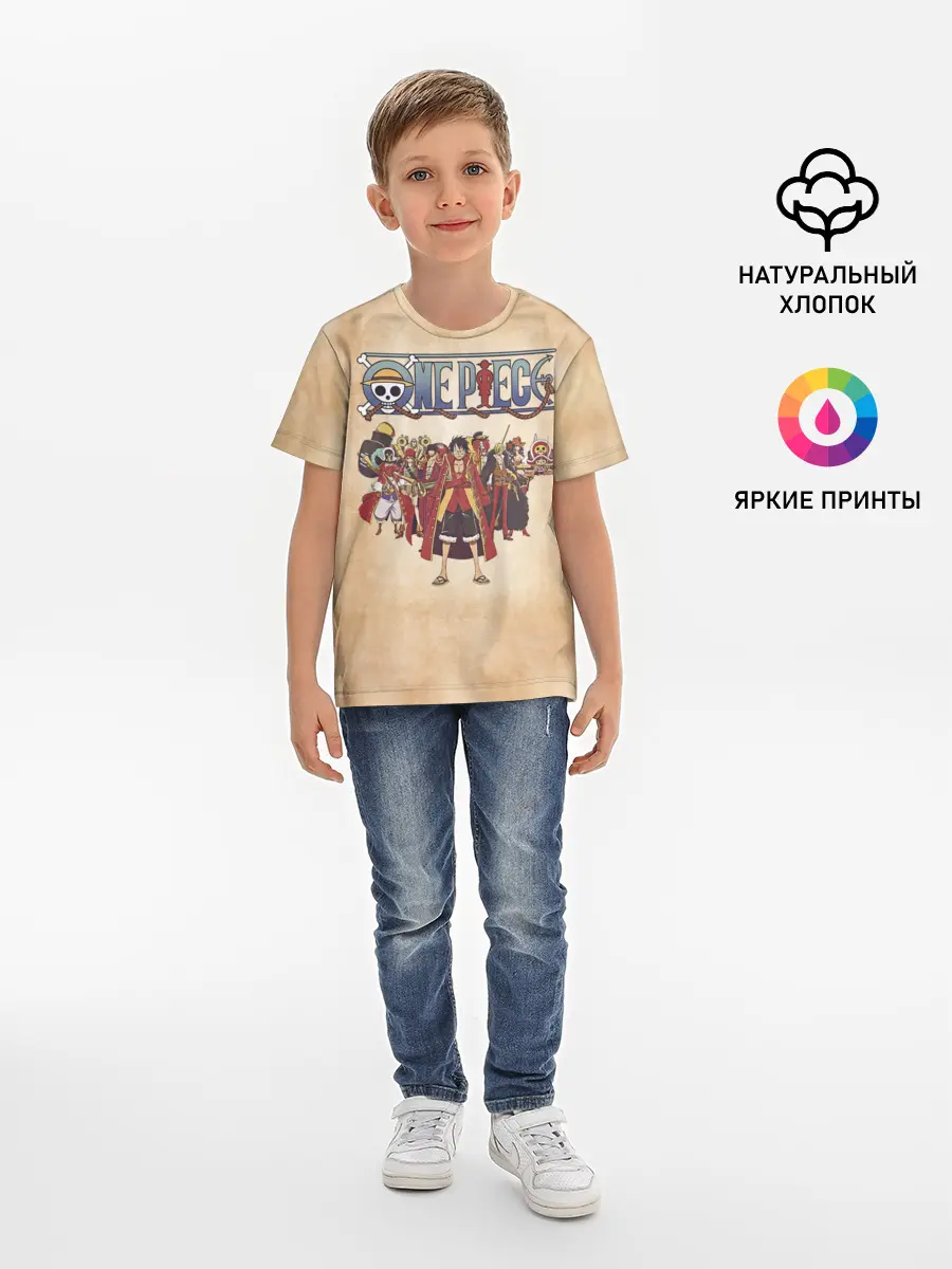 Детская базовая футболка / Персонажи One Piece. Большой куш
