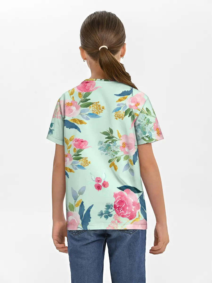 Детская базовая футболка / Цветы