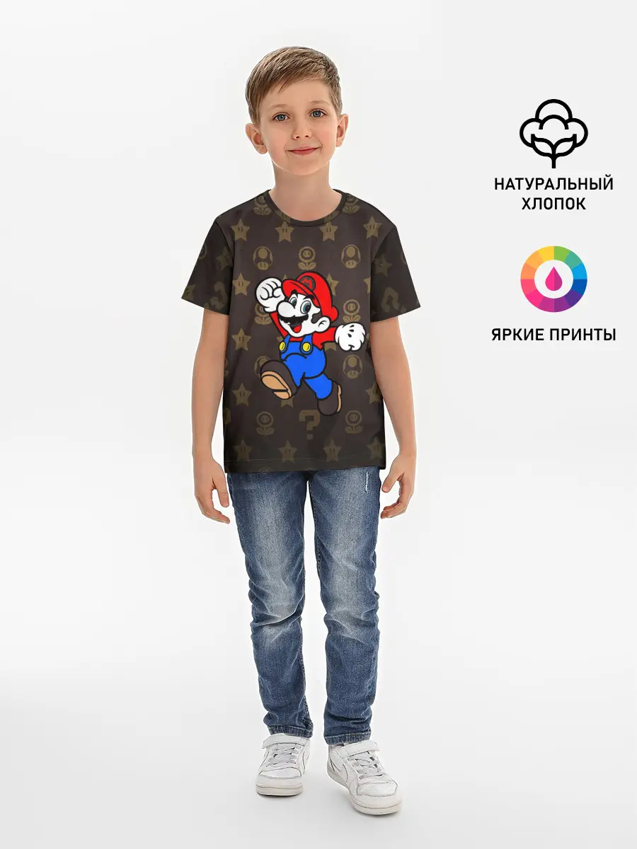 Детская базовая футболка / mario