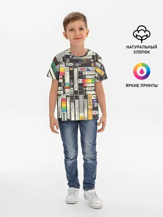 Детская базовая футболка / VHS-кассеты