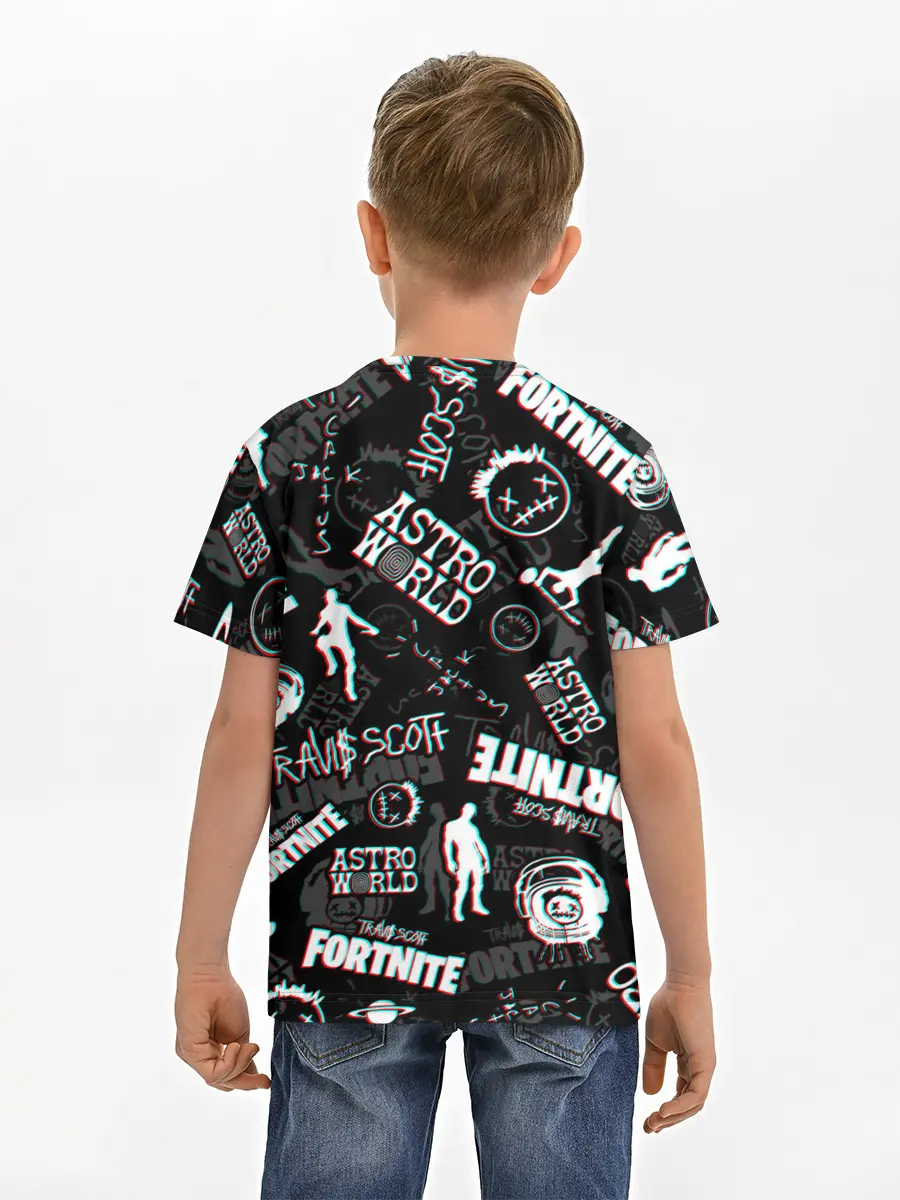 Детская базовая футболка / TRAVIS SCOTT+FORTNITE