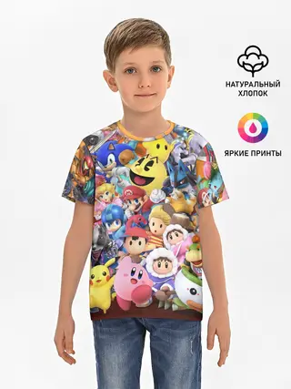 Детская базовая футболка / Super Smash Bros