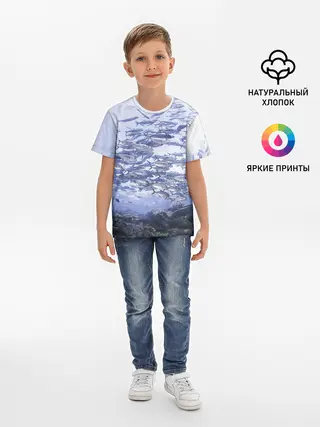 Детская базовая футболка / Косяк рыбы