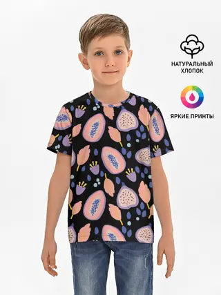 Детская базовая футболка / Папайя