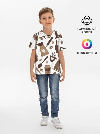 Детская базовая футболка / coffee