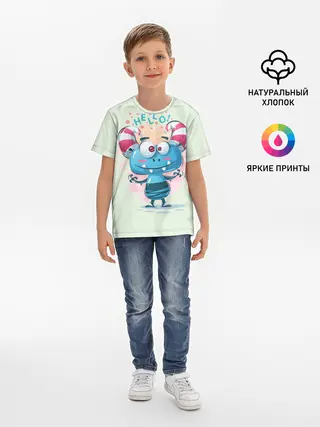 Детская базовая футболка / HELLO