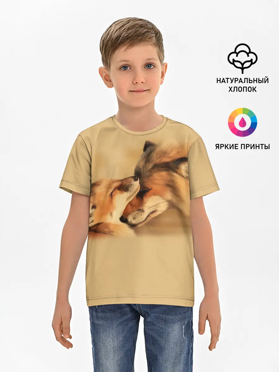 Детская базовая футболка / Лисички