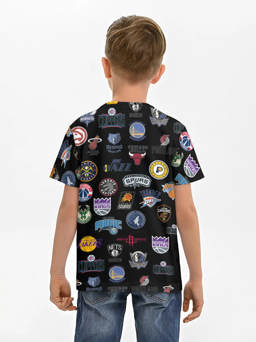 Детская базовая футболка / NBA Pattern | НБА Паттерн