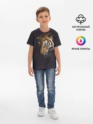 Детская базовая футболка / Год тигра. Голова