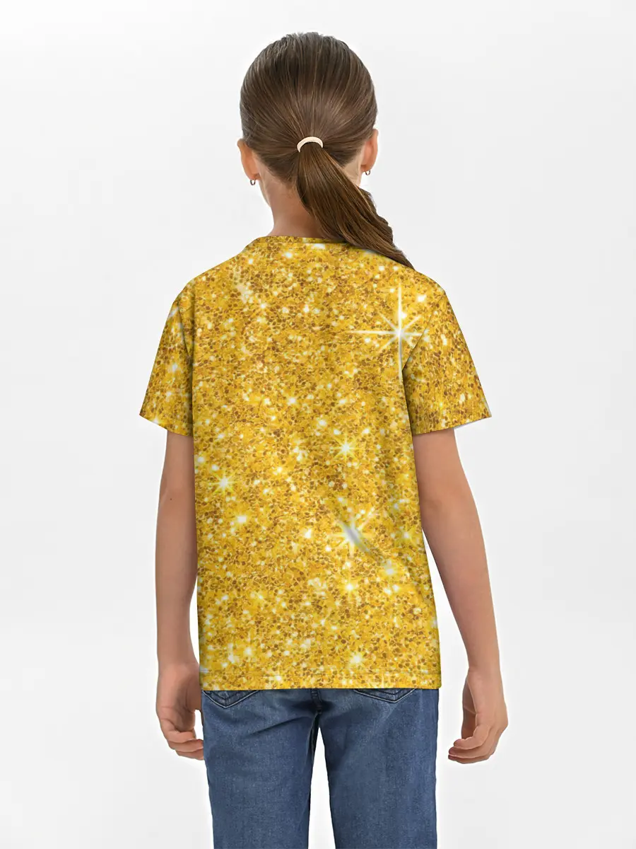 Детская базовая футболка / Золотой блеск