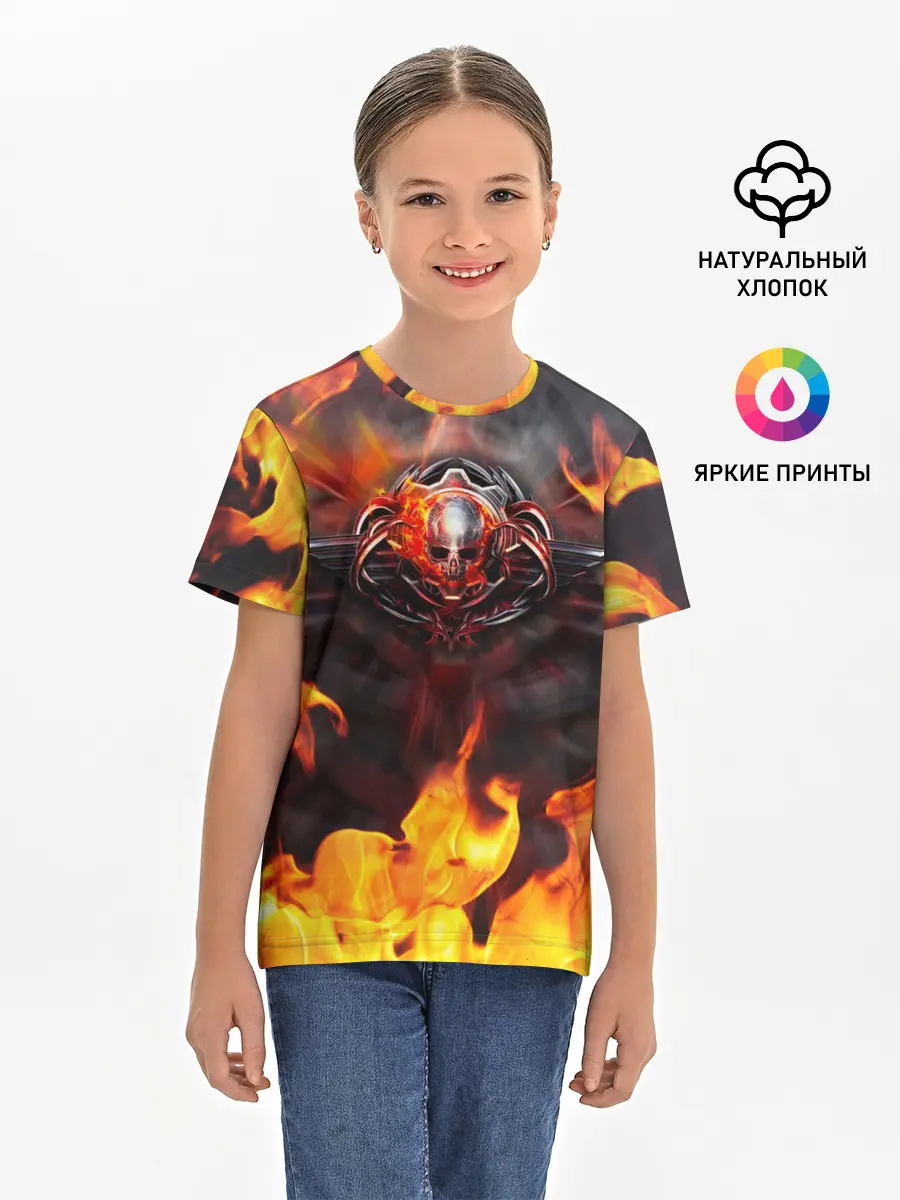 Детская базовая футболка / FIRE GEARS OF WAR | ПОСТЕР В ОГНЕ
