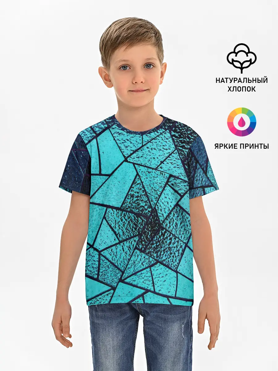 Детская базовая футболка / НЕОНОВЫЙ ВИТРАЖ