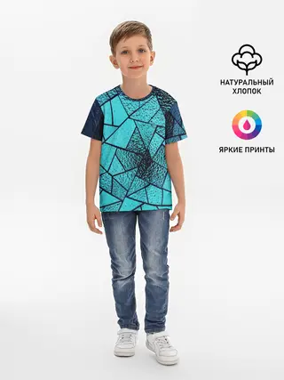 Детская базовая футболка / НЕОНОВЫЙ ВИТРАЖ