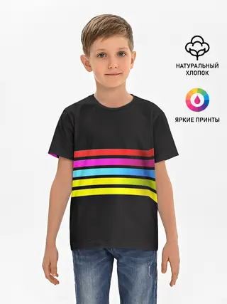 Детская базовая футболка / NEON GEOMETRY