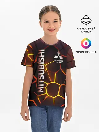 Детская базовая футболка / Митсубиси подсветка 3D плит