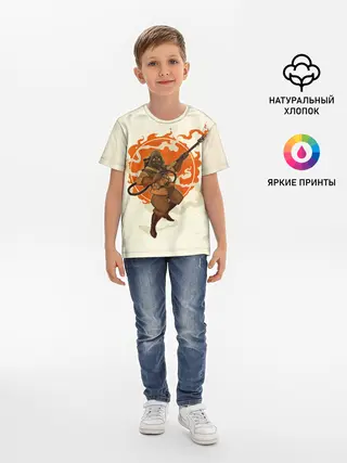 Детская базовая футболка / Pyro style