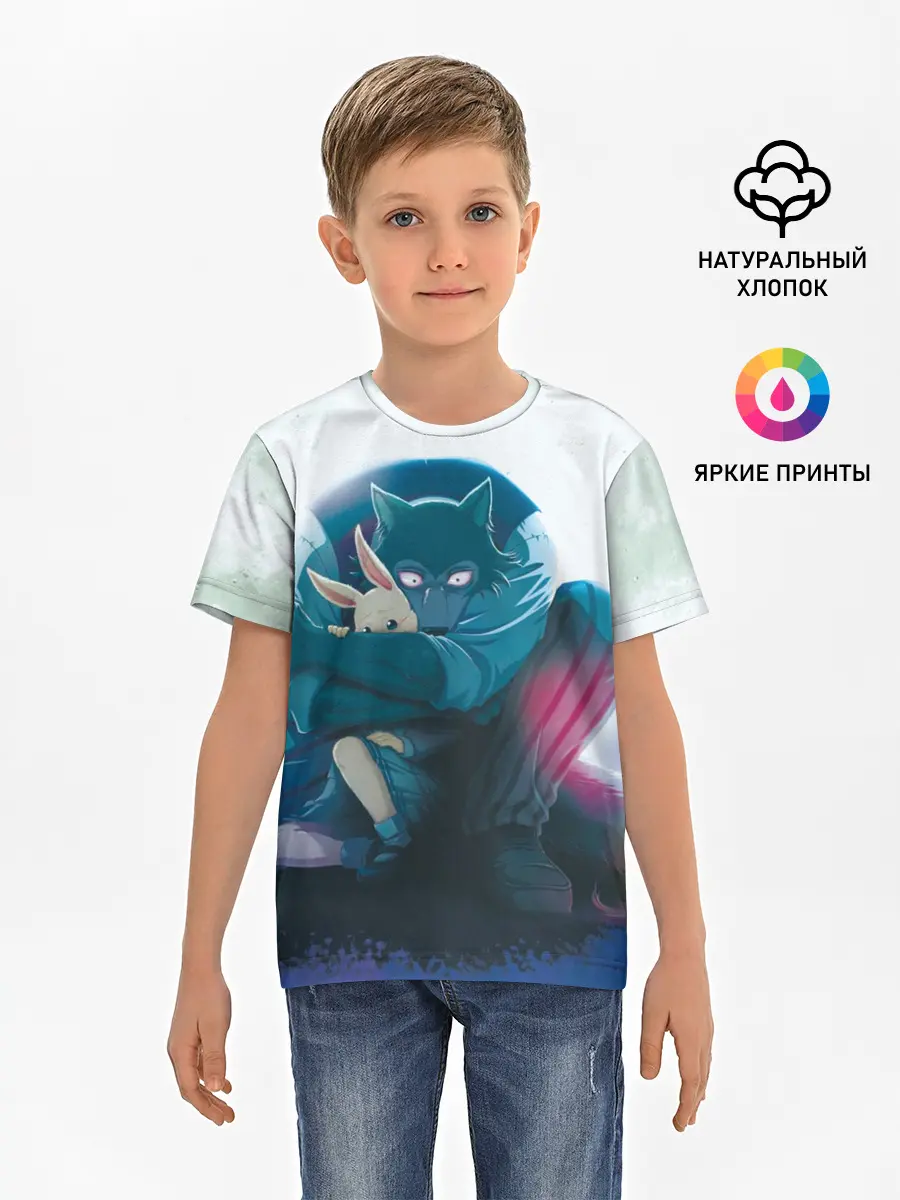 Детская базовая футболка / Легоси Хару крупный принт