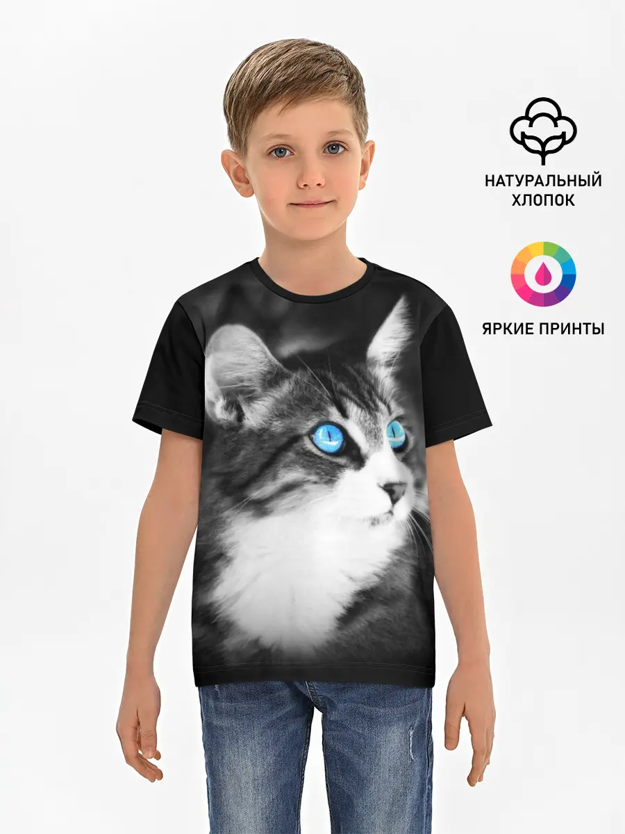 Детская базовая футболка / Кот