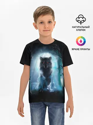 Детская базовая футболка / волк