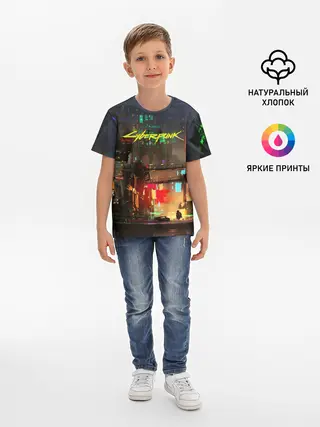 Детская базовая футболка / Cyber Punk 2077