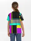 Детская базовая футболка / Геометрический неоновый узор