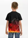 Детская базовая футболка / Кулак One Punch-Man в огне