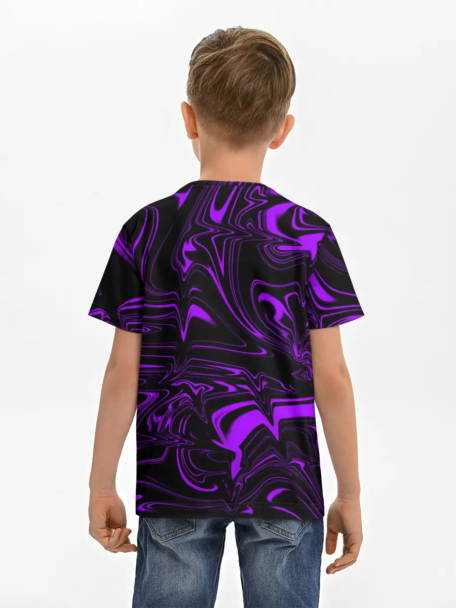 Детская базовая футболка / Жидкий градиент