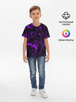 Детская базовая футболка / Жидкий градиент