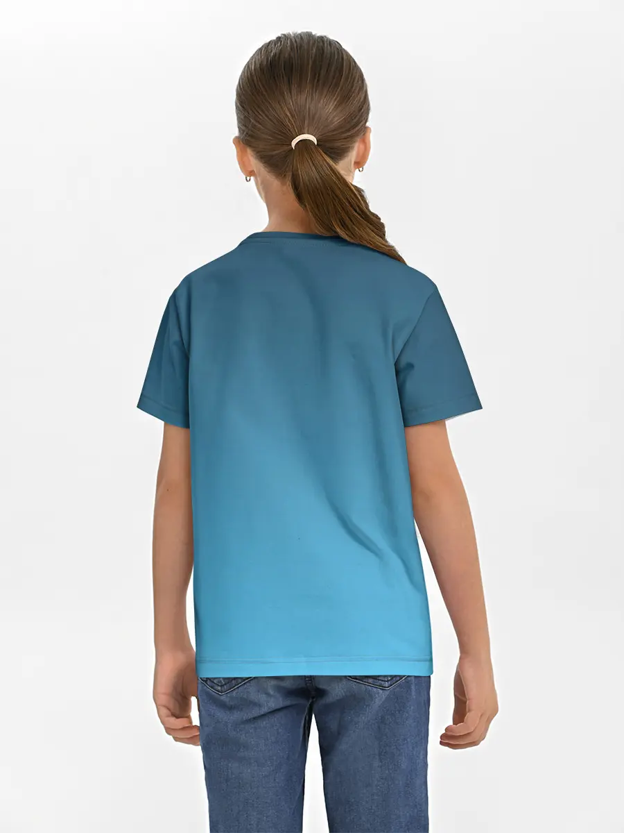 Детская базовая футболка / черный дух волка