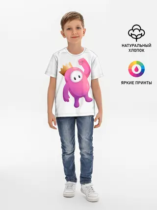 Детская базовая футболка / Fall Guys