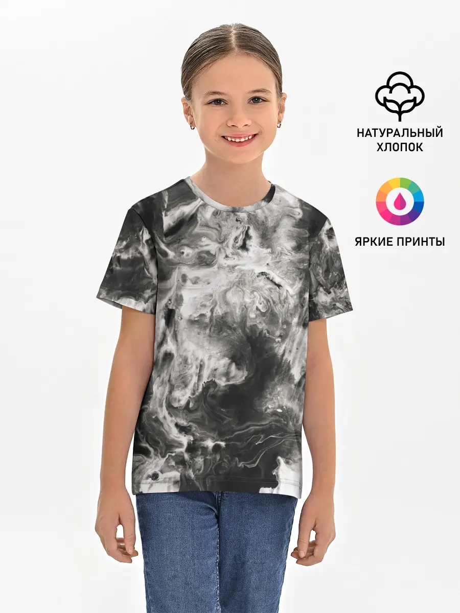 Детская базовая футболка / Мрамор