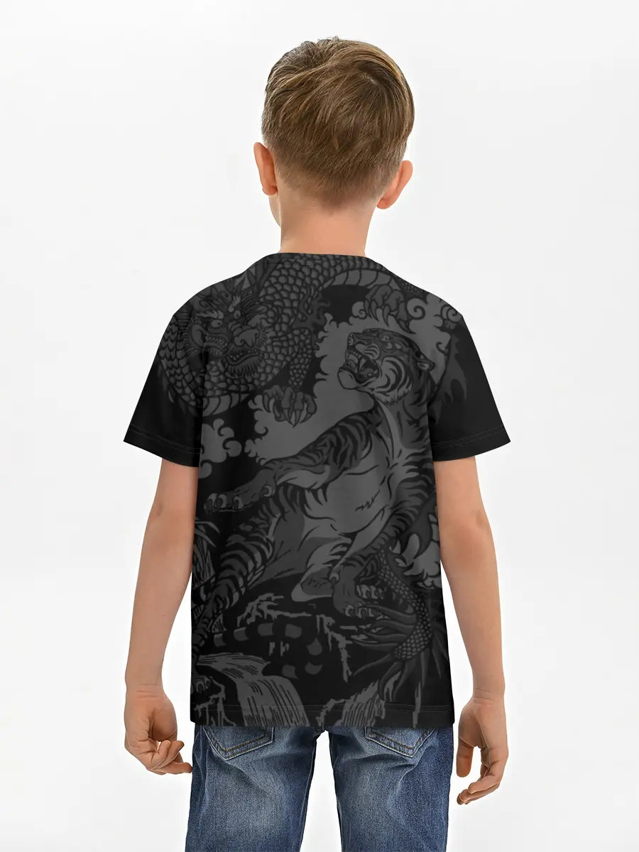 Детская базовая футболка / Тигр и дракон