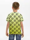 Детская базовая футболка / узор спиральки на желтом фоне