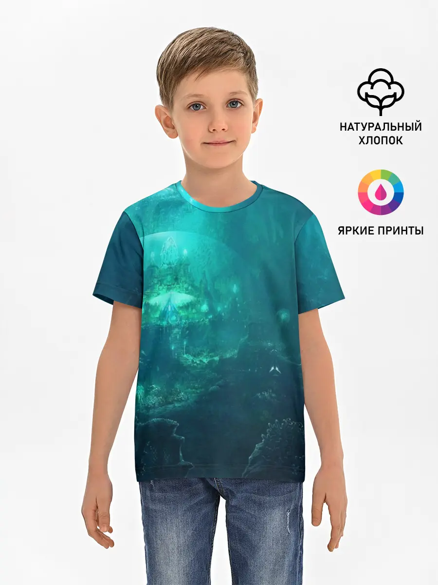 Детская базовая футболка / Дно морское