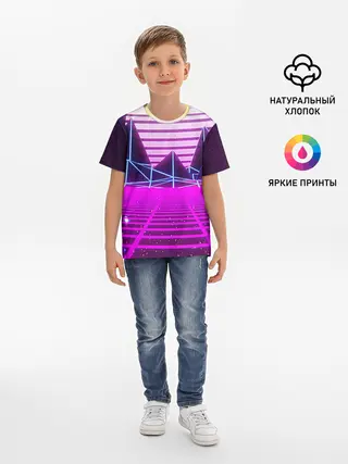 Детская базовая футболка / Synthwave
