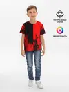 Детская базовая футболка / BLACK RED FIRE
