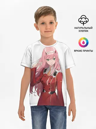 Детская базовая футболка / ноль два волосы