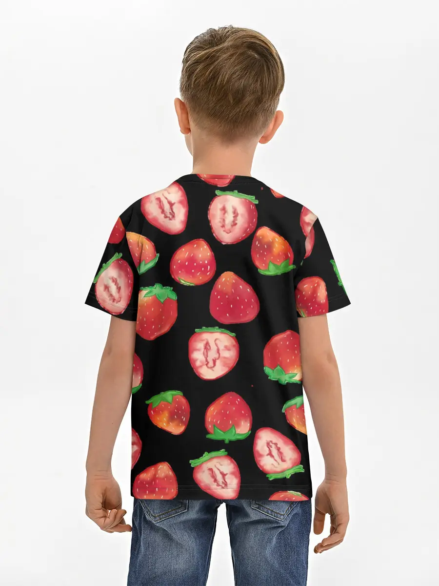 Детская базовая футболка / Клубничка