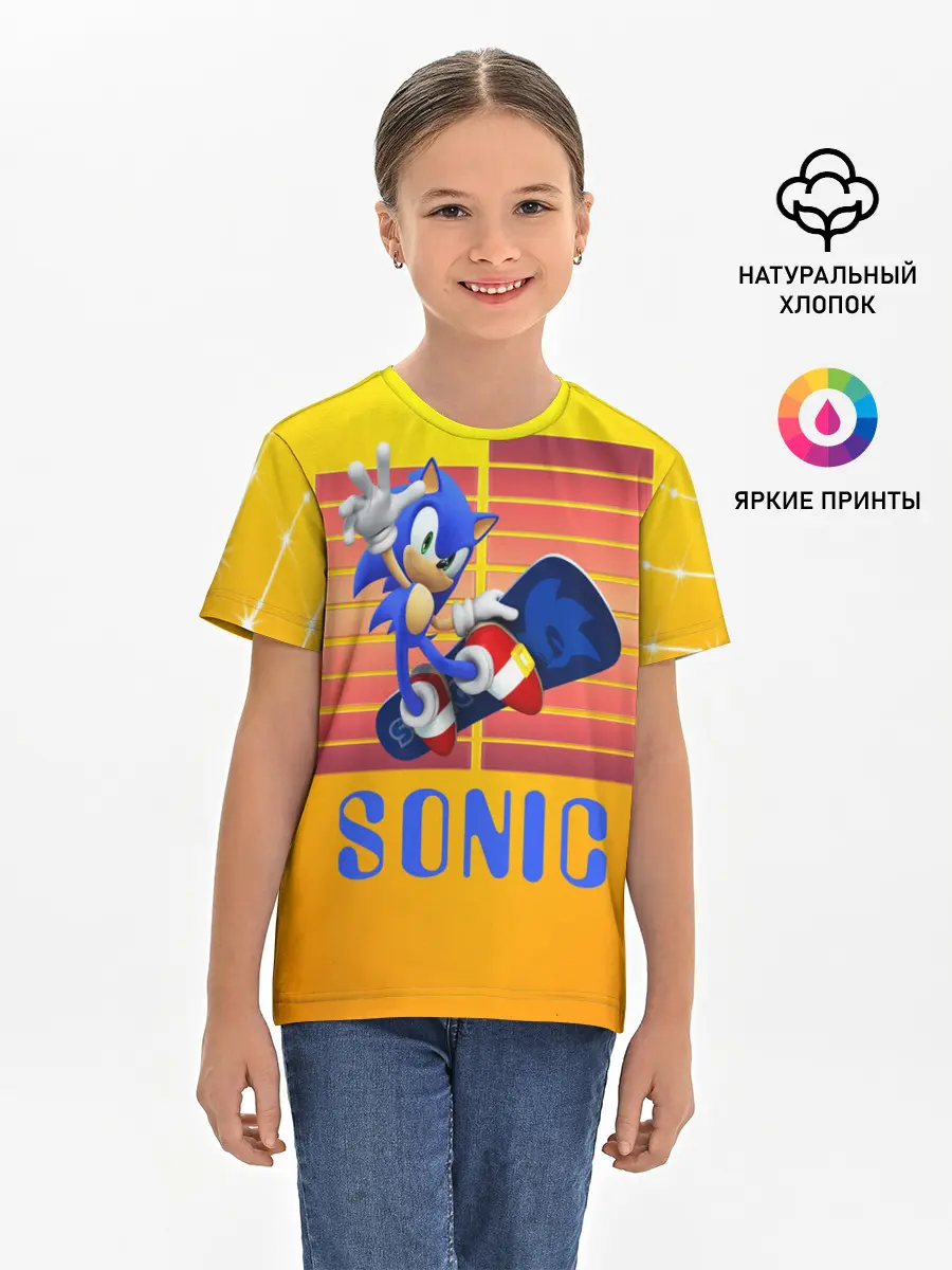 Детская базовая футболка / Sonic - Соник