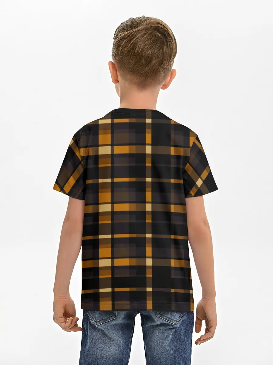 Детская базовая футболка / В клетку