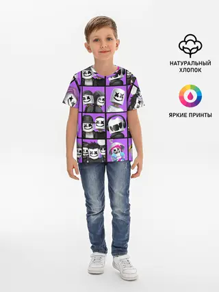 Детская базовая футболка / Marshmello Style