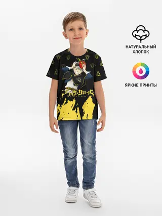 Детская базовая футболка / Аста в маске демона | Чёрный Клевер
