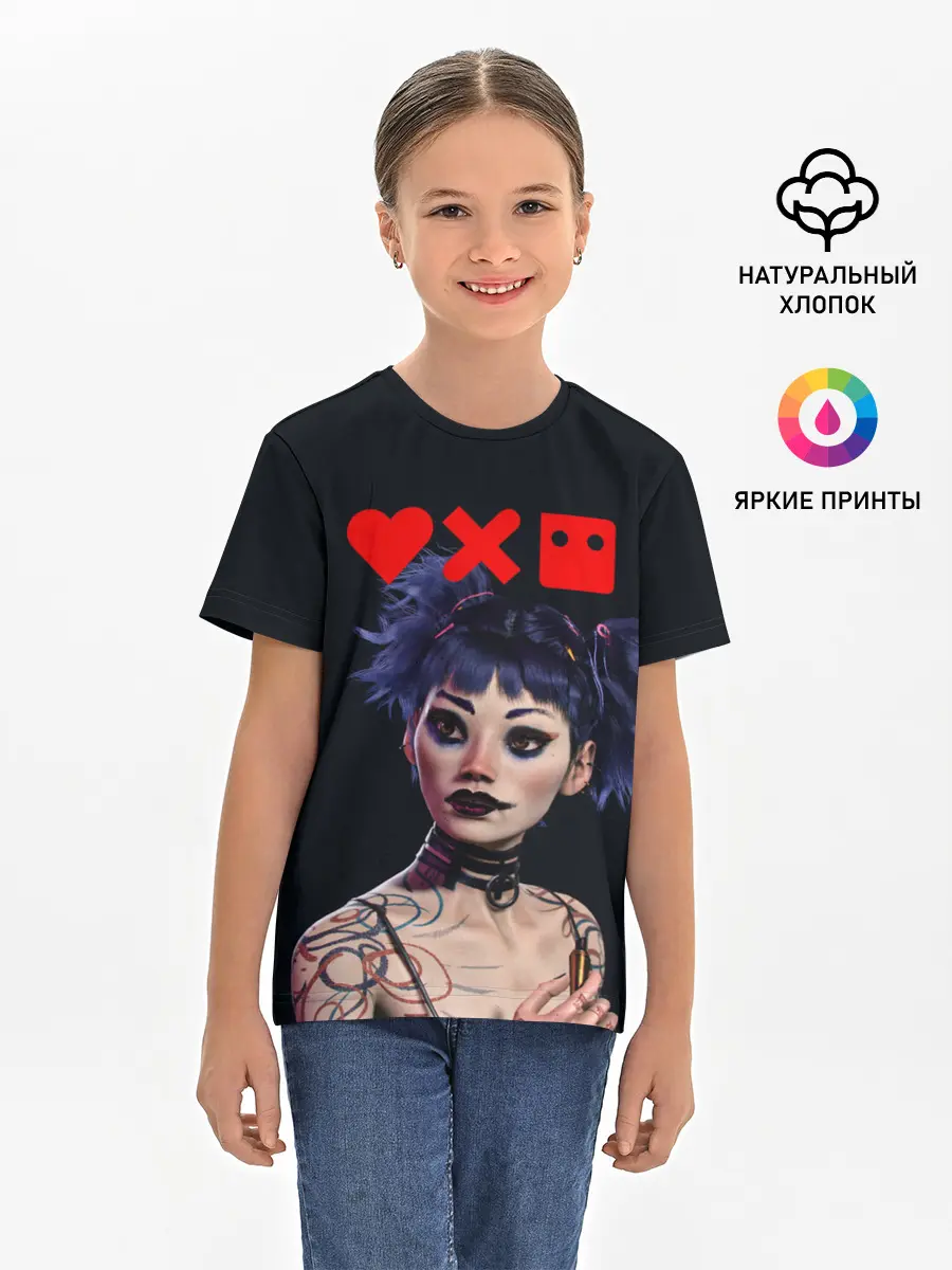 Детская базовая футболка / Love, Death and Robots | Lora