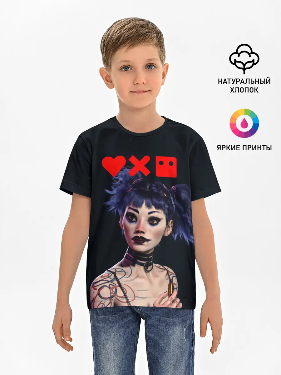 Детская базовая футболка / Love, Death and Robots | Lora