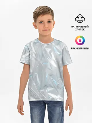 Детская базовая футболка / Голографическая текстура
