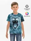 Детская базовая футболка / Львица в бушующих волнах